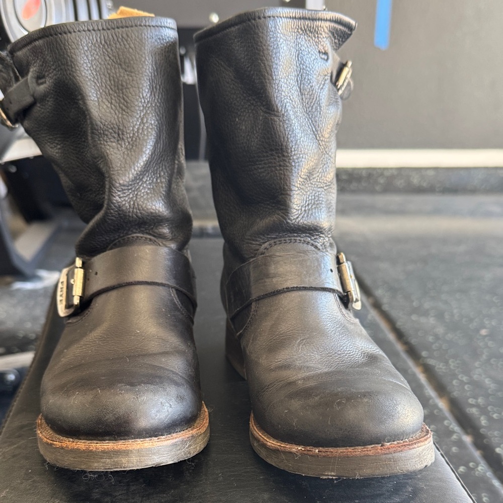 Frye Black Combat & Moto Boots